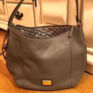 Tignanello leather hobo bag in gray